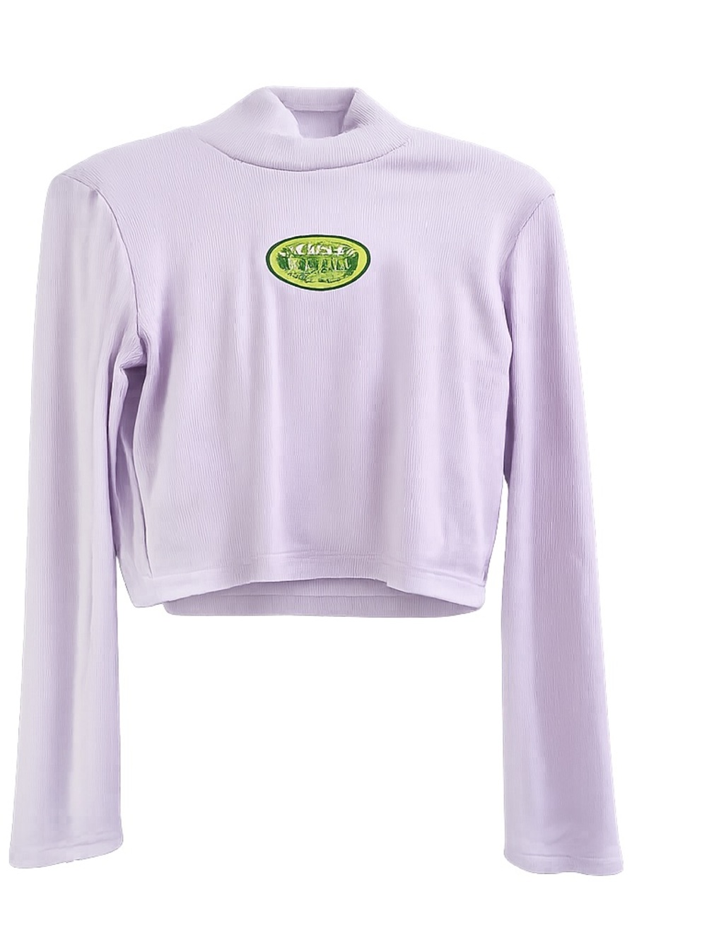 Daria Sick Sad World Lilac Ribbed LS Crop Top